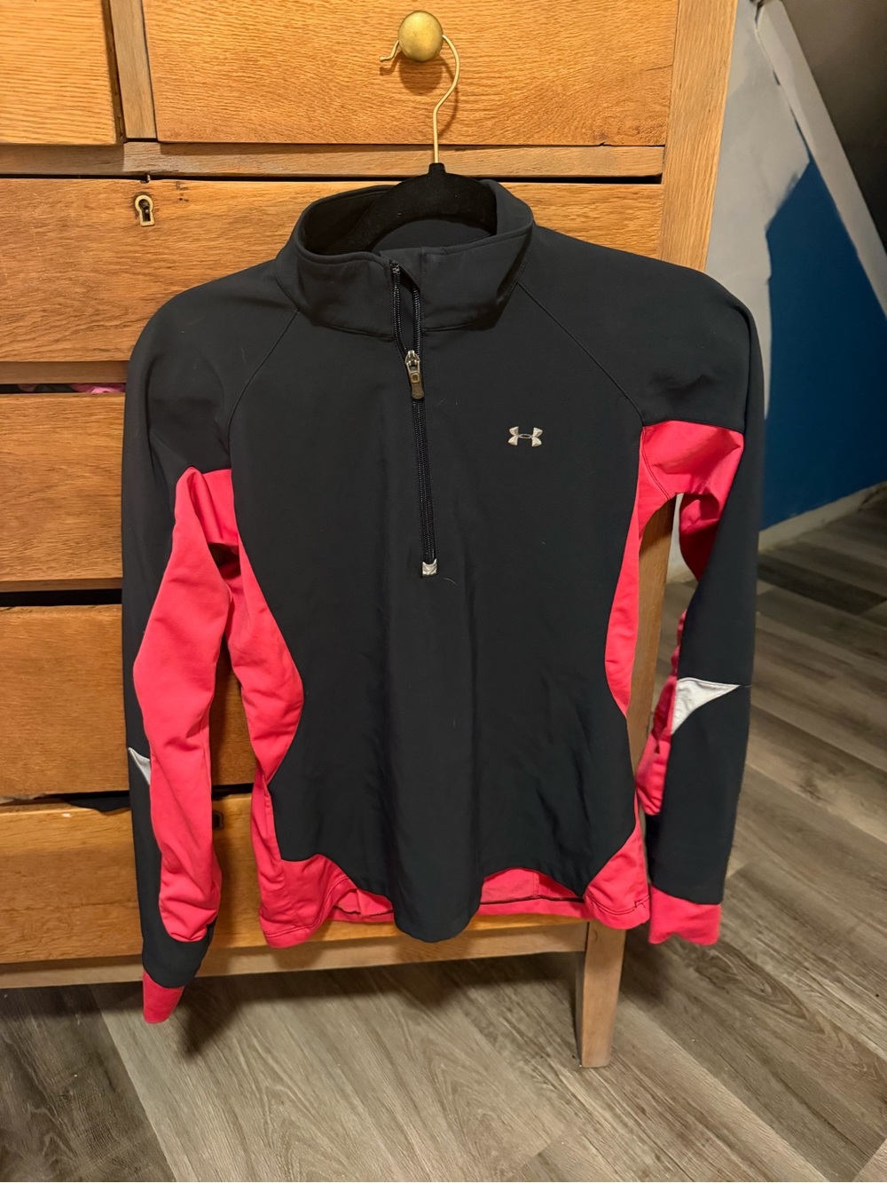 Under Armour Black Pullover with Pink Inner Trim